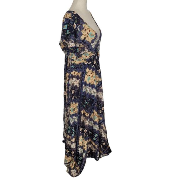 Abel The Label Anthropologie Ghandi Blue Floral Maxi Dress - Picture 3 of 9